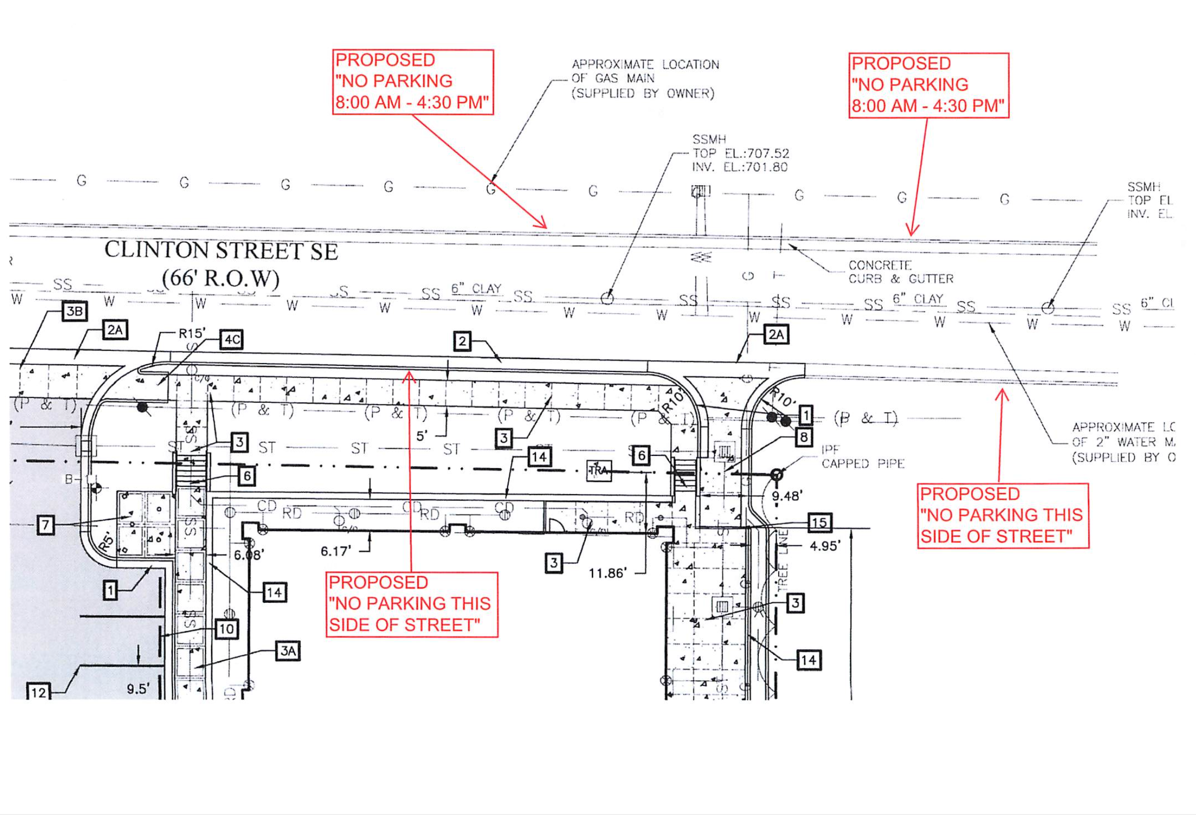 Proposed No Parking on Clinton Street