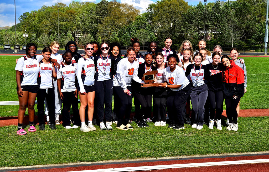 Alexandria’s girls won their fifth Calhoun County track title Wednesday at Choccolocco Park. (Photo by Joe Medley)